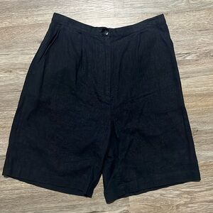 Urban Outfitters black linen high waist shorts Size S.